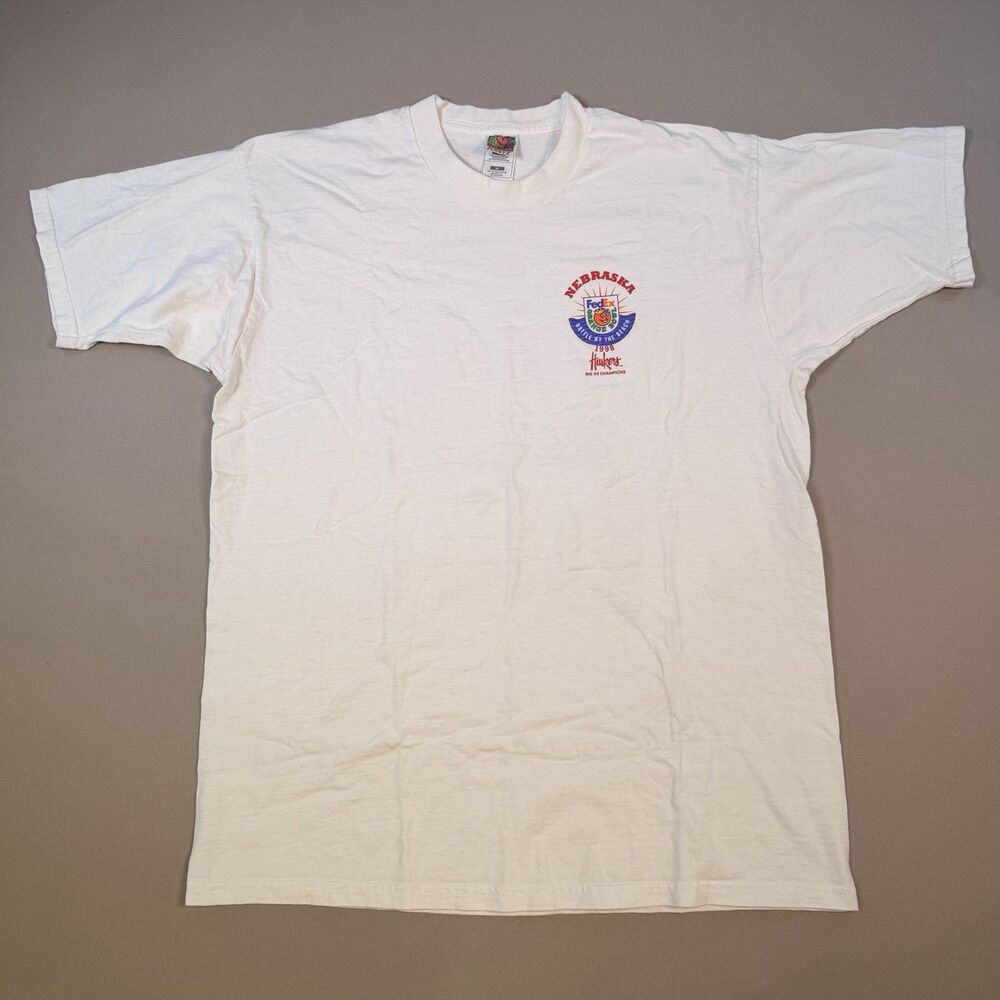 VTG 1998 Nebraska Corn Huskers National Championship Game Tee Orange Bowl XL
